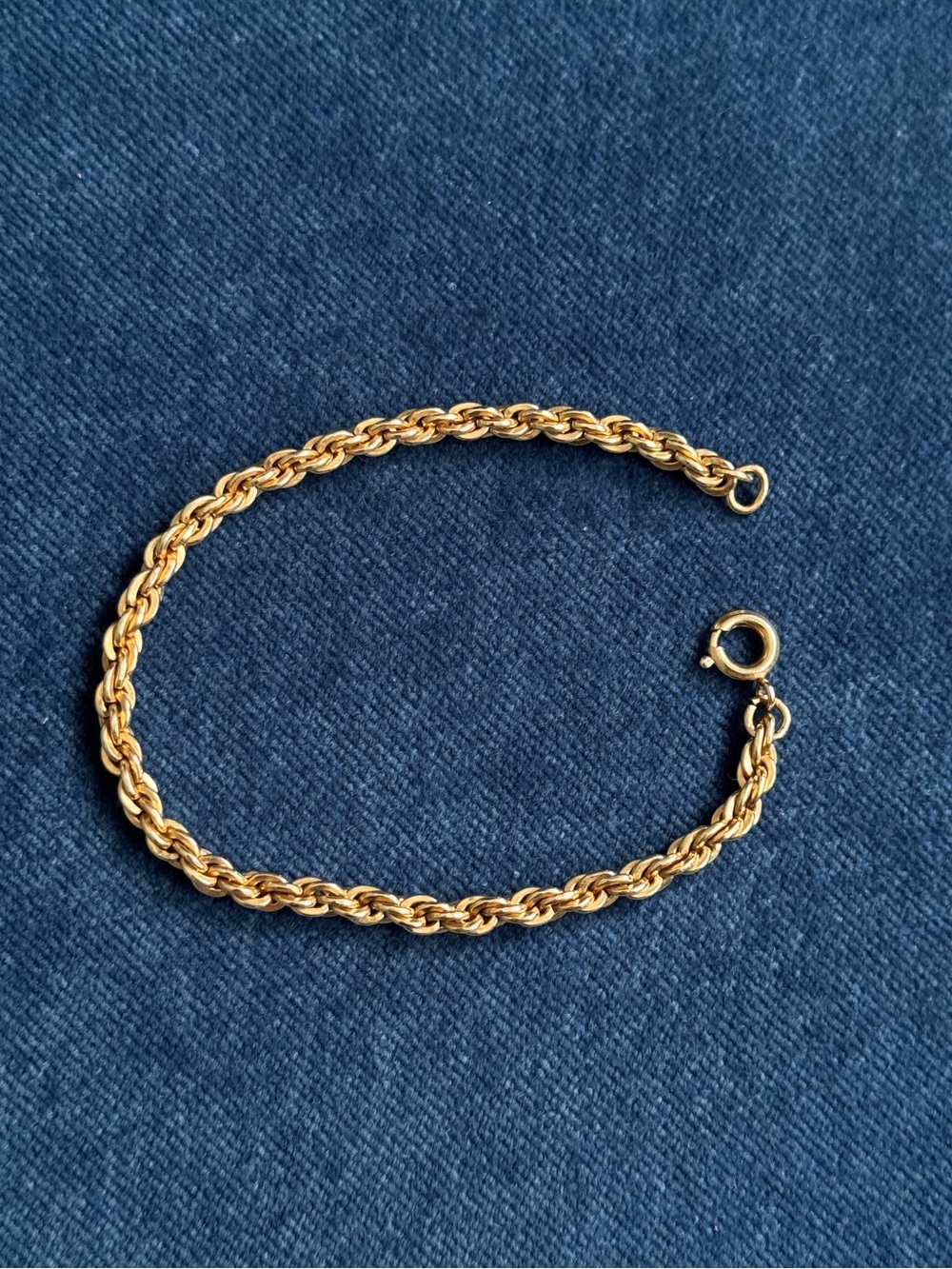 1/20 12k Gold Filled twisted rope chain bracelet